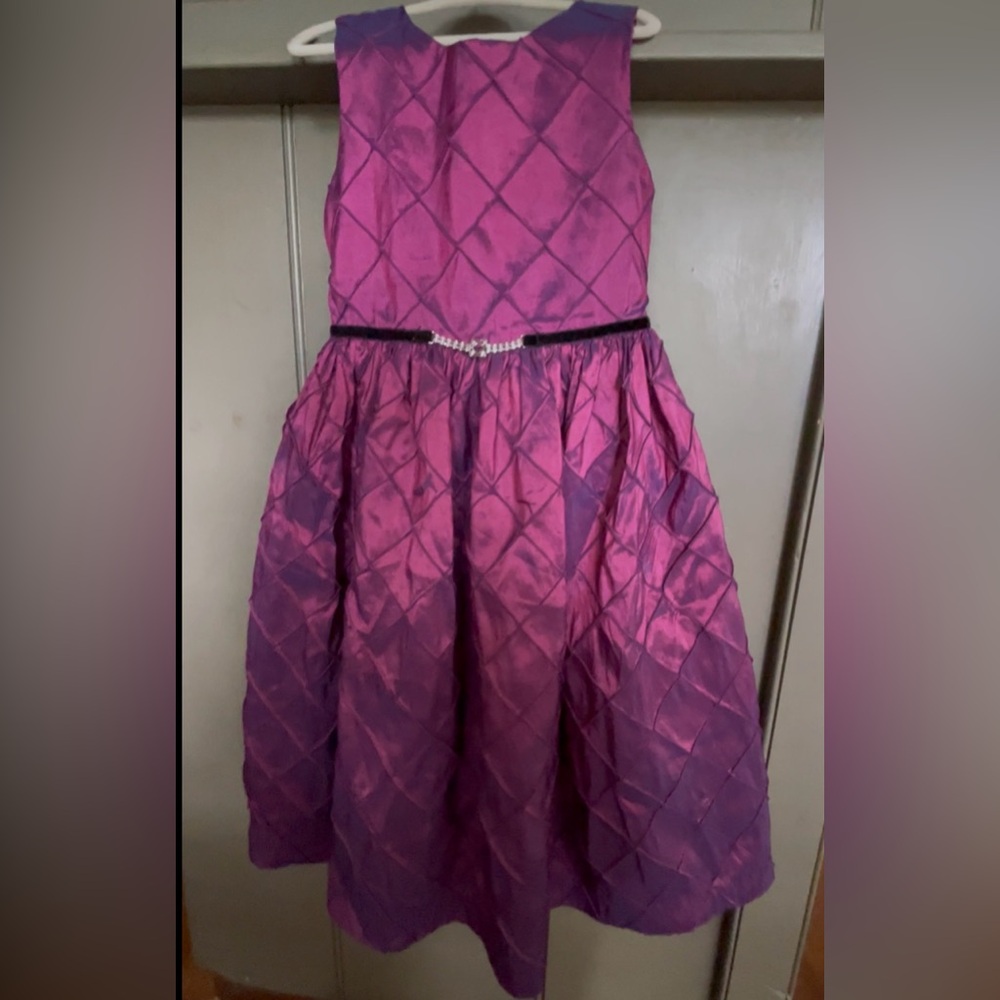 Purple Iridescent Satin Dress — Formal Girl’s Size: 7 by Perfectly Dressed 🎀 - Picture 13 of 14